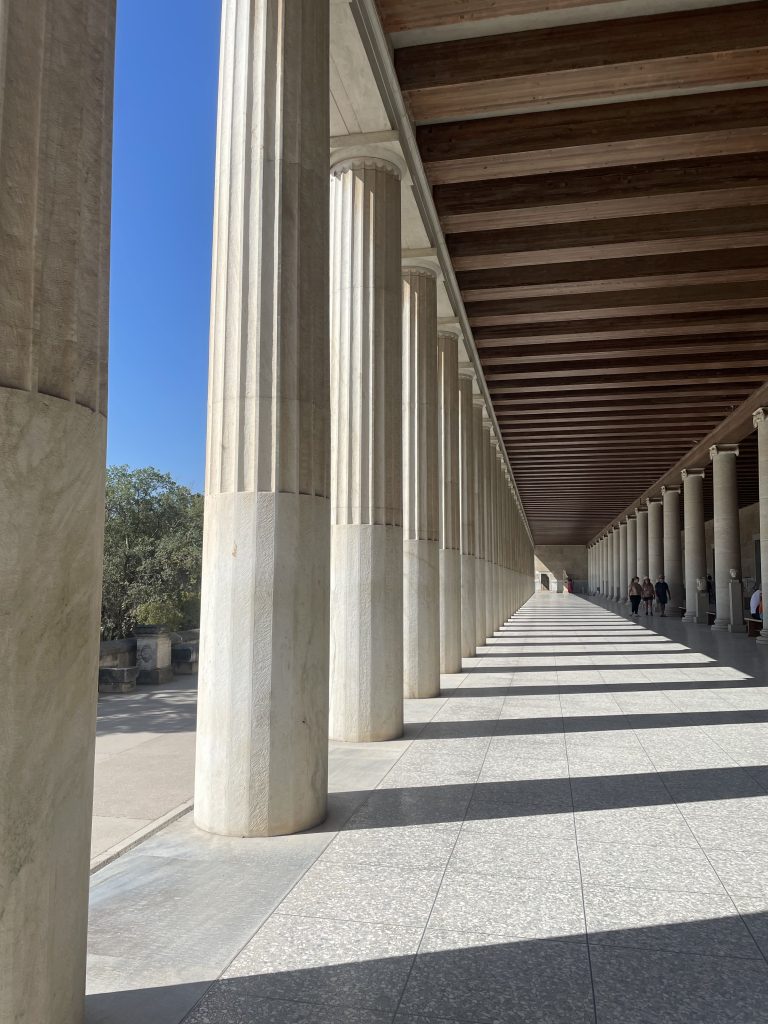 Pillars of the Museum of the Ancient Agora in Athens(Stoa of Attalos).