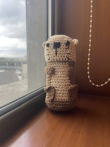 Crocheted Otter toy
