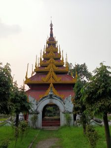 Buddhist Temple at Eden Gardens Park in Kolkata, West Bengal, India.