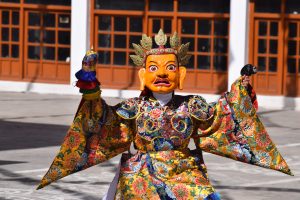 Mask dance during Ladakh festival.