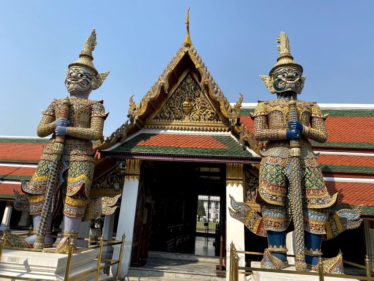 An entrance gate of a temple in Bangkok