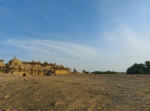 Bada Bagh Jaisalmer, brown buildings surrounded by a dirt landscape
