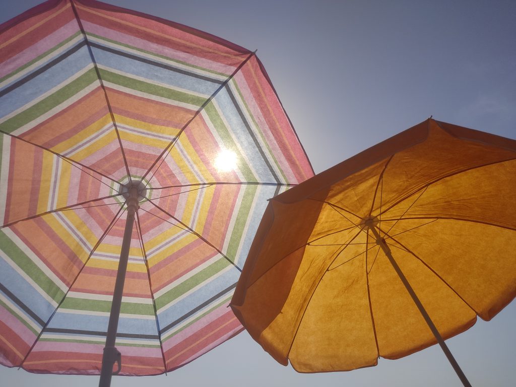 umbrellas in the sun