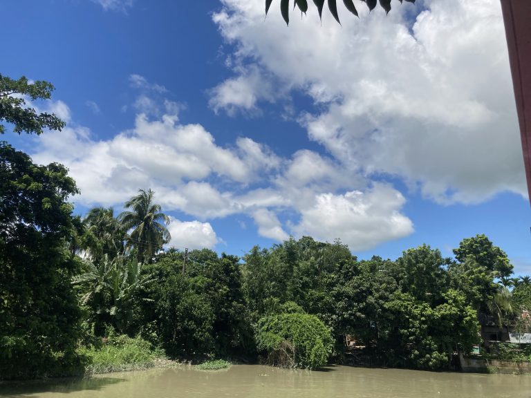 Riverside and Blue Sky