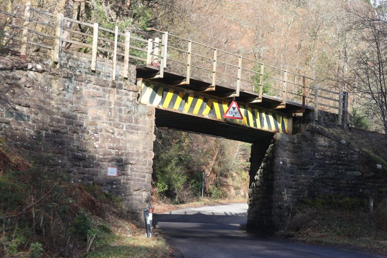 Rail over road bridge, Scottish Highlands