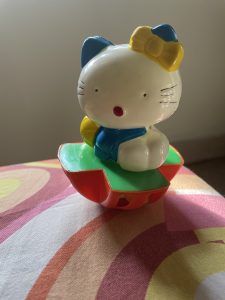 A colorful kitty cat toy for kids.
