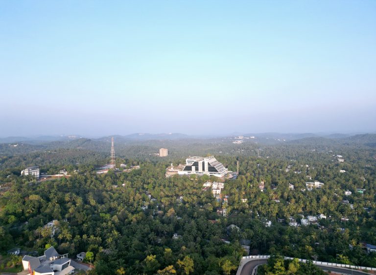 Aerial view of Cyberpark, Kozhikode, Kerala.