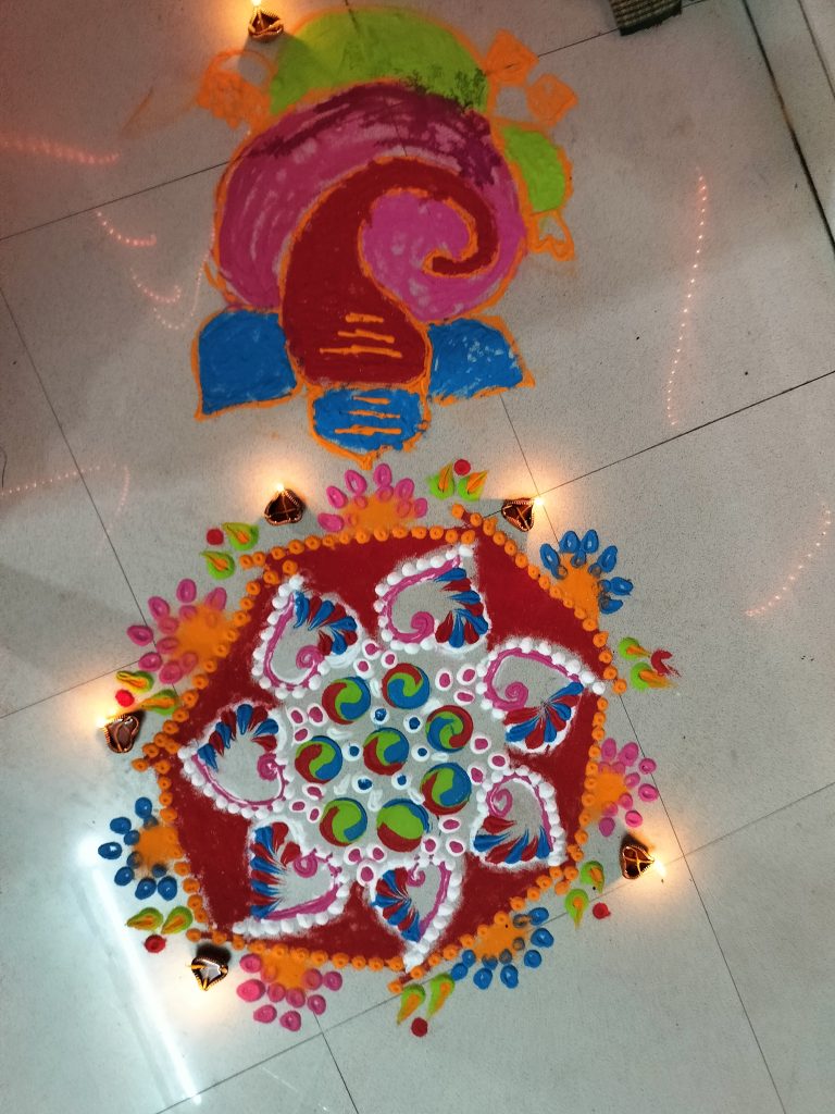 Beautiful handmade rangoli