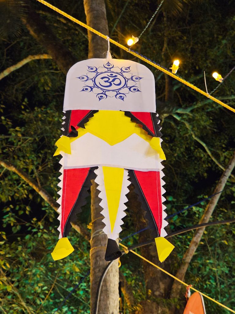 Temple flag, hoisted as a part of religious festival.