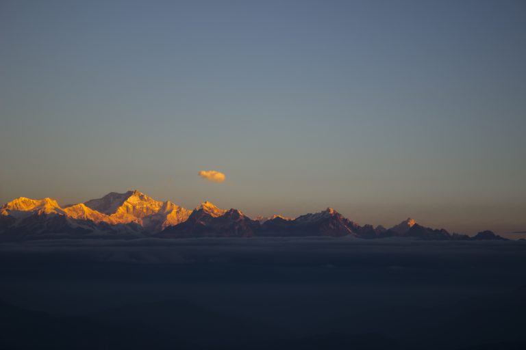 The Gold Rush: A fascinating sunrise view over Mt. Kanchenjunga from Lepchajagat, West Bengal