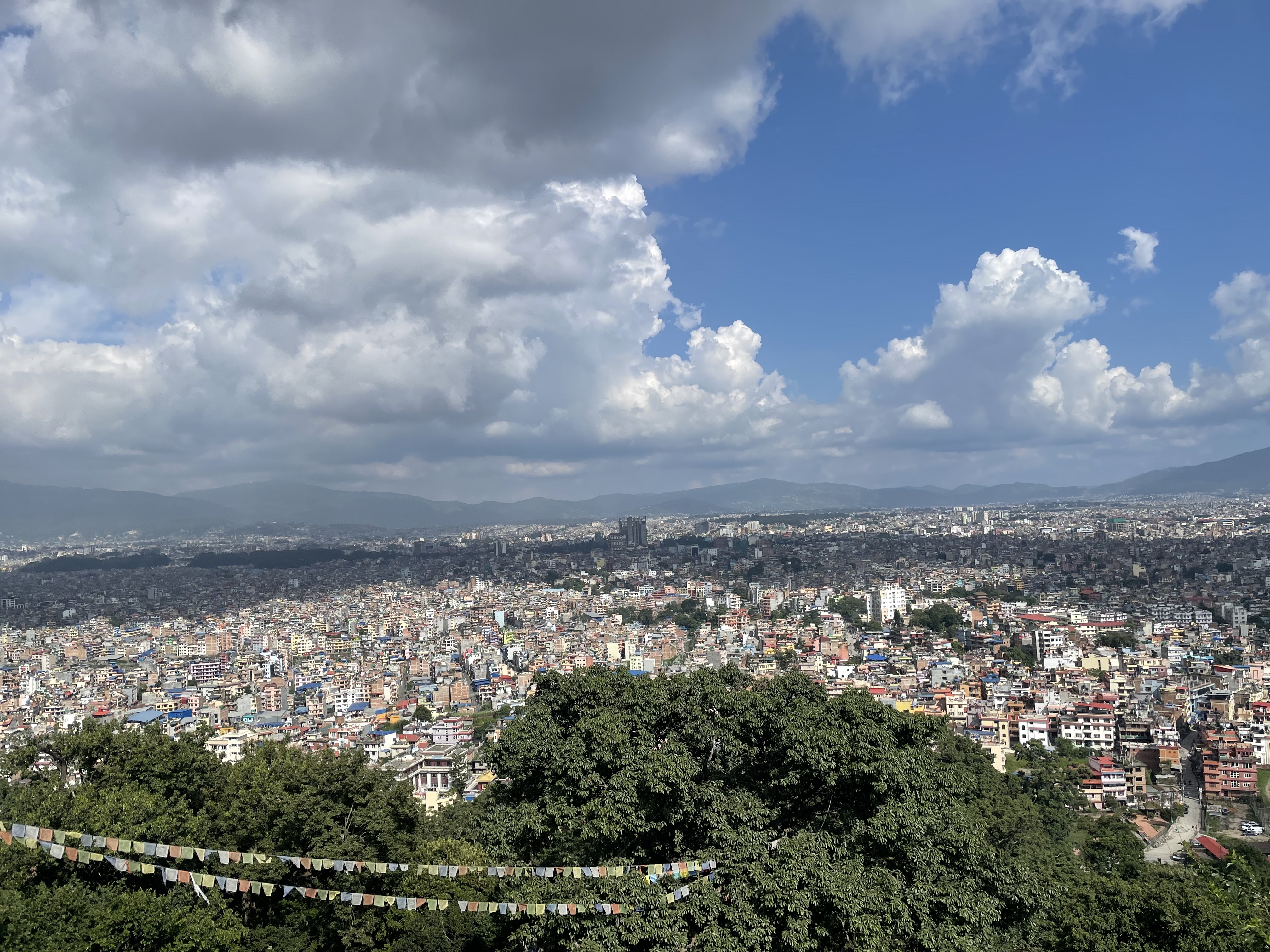 Beautiful aerial view of Kathmandu city 