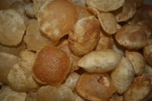 A plate full of PaniPuris, also known as Gol Gappa, Puchka