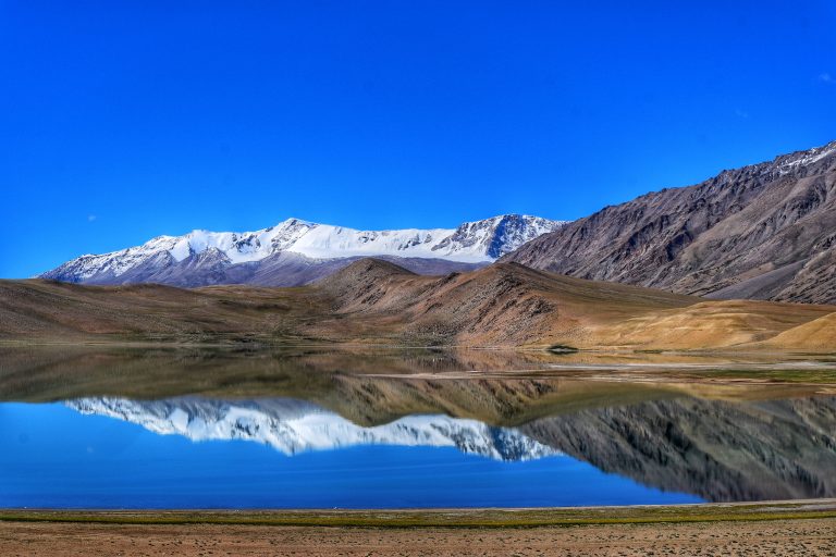 Tsomo Riri Lake view: Serene landscape capturing the beauty of Tsomo Riri Lake.