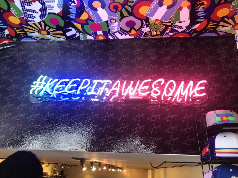 #KeepItAwesome neon sign (Steamboat Springs, Colorado)