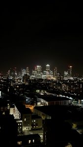 View larger photo: London Canary Wharf District at Night