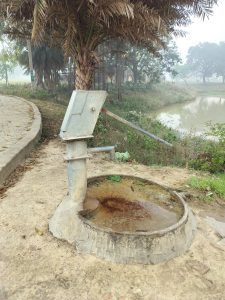 A handpump in a village. This is one of the major drinking water source in Terai region.  