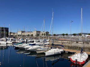 Boats in the water at Puerto deportivo de Vigo