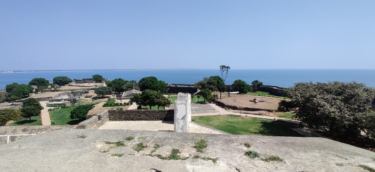 A view of the sea from a fort