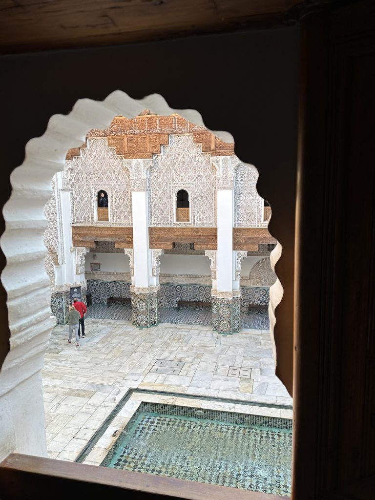 architecture of an old school in Morocco out of a window photo