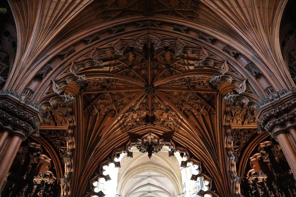 View of the ceiling of Beverley Minster.