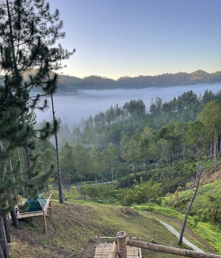 Foggy mountain while camping taken from pine ridge, Malaybalay, Bukidnon