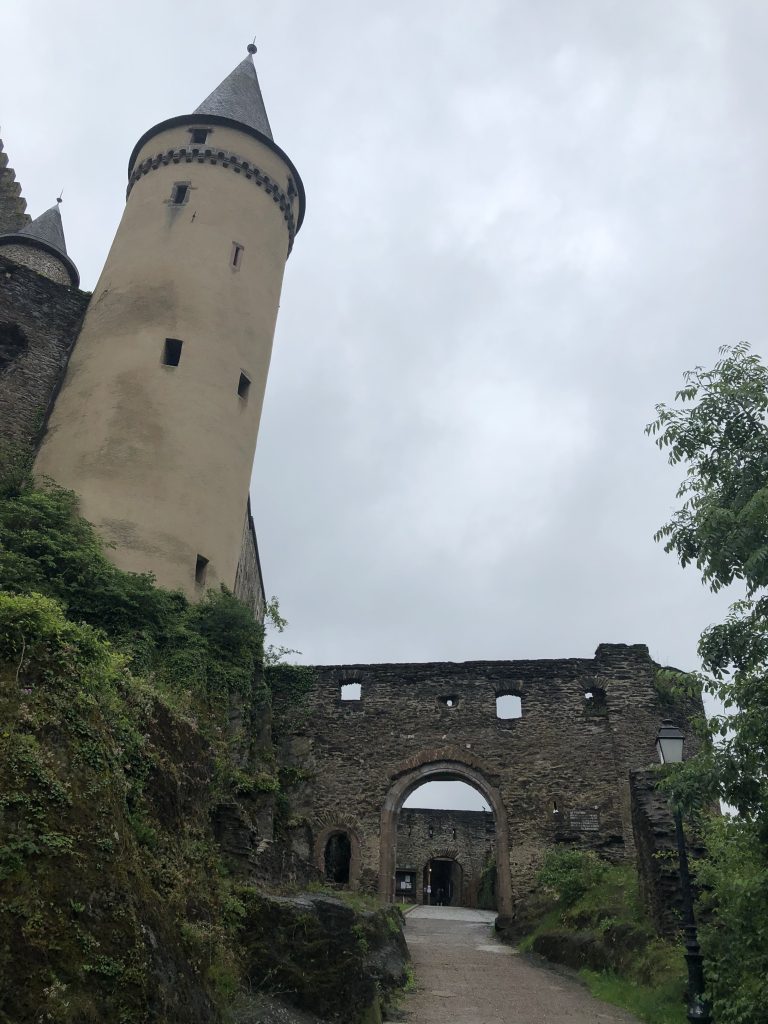 The gate of a castle