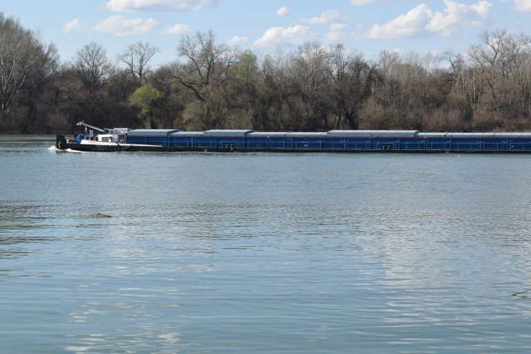 A boat on the Danube river.