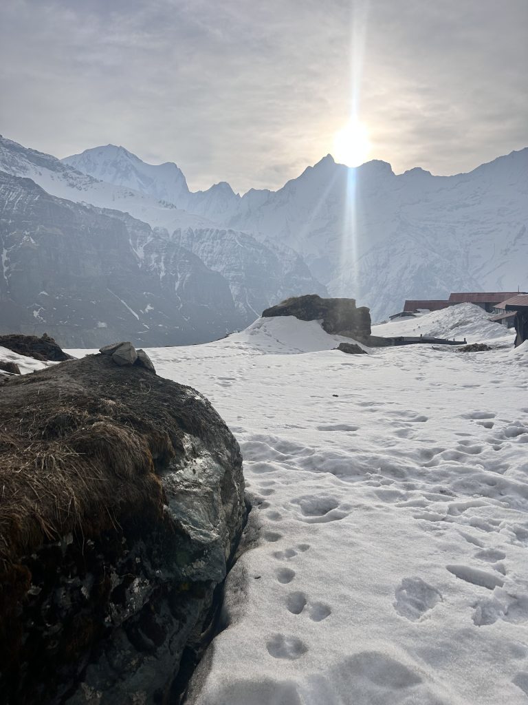 Sun rise view from Annapurna Base Camp