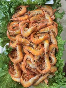 View larger photo: Prawn fish ready to serve for guests in a restaurant.