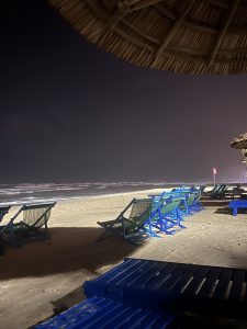 Night view of the Beach of Da Nang.
