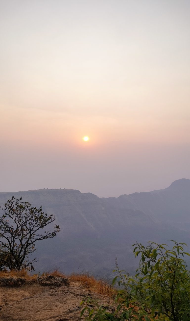 Sunset point at Fonda ghat near Kolhapur in Maharashtra