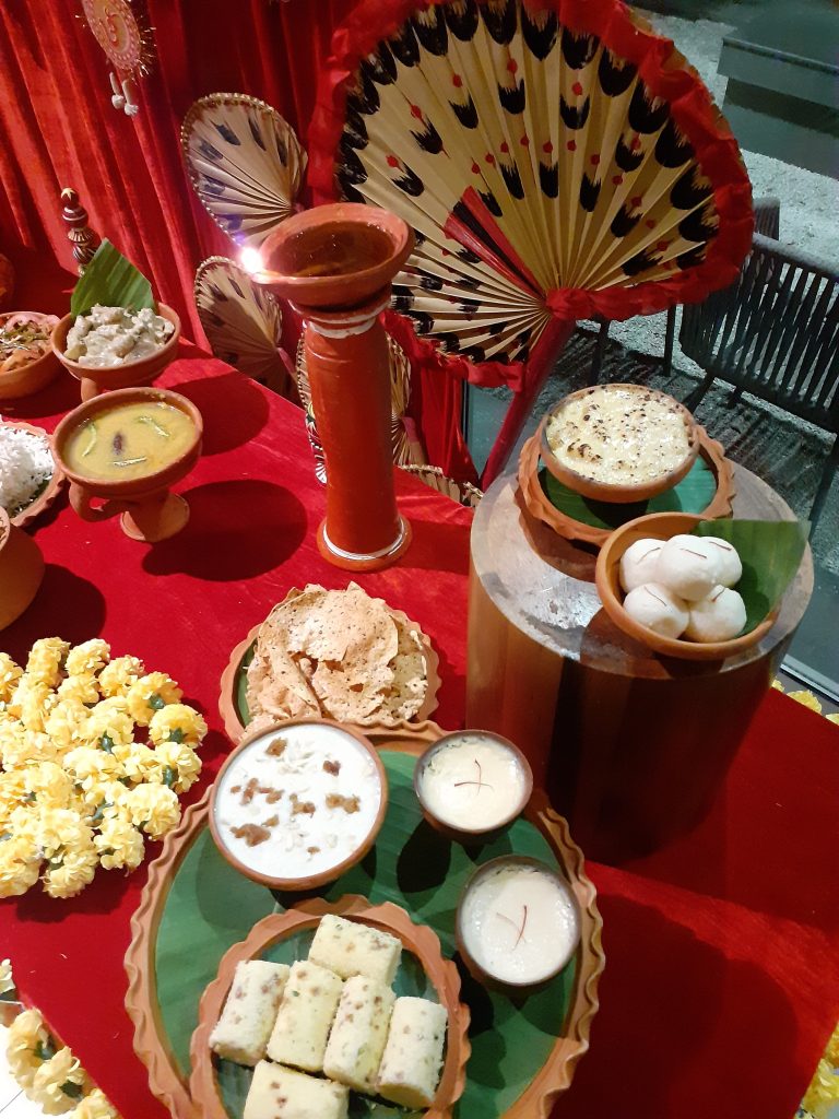 The sweets on the offer in the Bengali new year celebration platter.