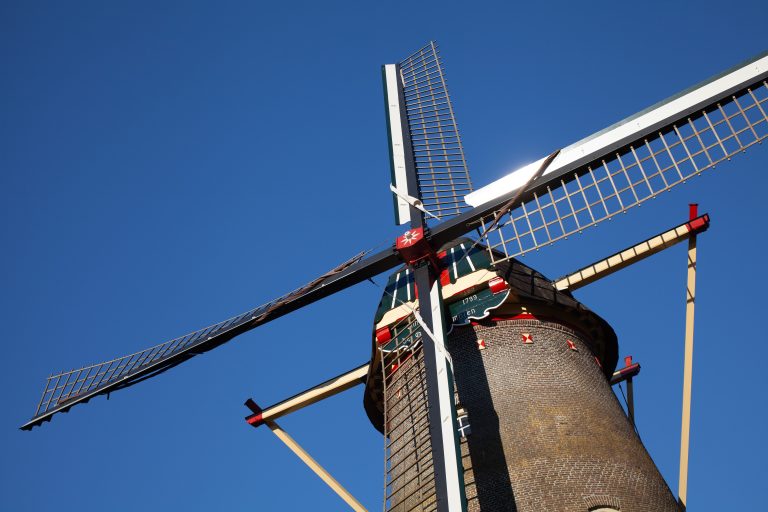 Windmill against a blue sky