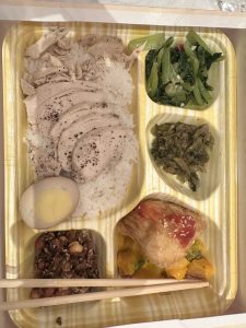 Lunchbox with rice, meat and some vegetables served in WordCamp Asia 2024.