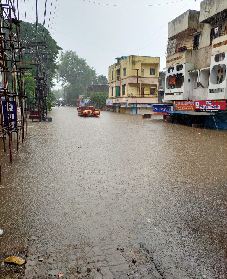 Truck drowned in flood water while he was trying to cross water of flood