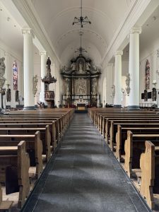 Exploring the serene beauty inside a historic church