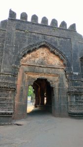 Outside view of 3 door (Tin Darawaja) of Panhalgad, near Kolhapur India 