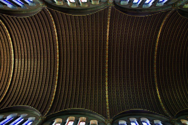 Inside ceiling of a church with a nice pattern