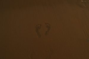 View larger photo: Two footprints on Beach 