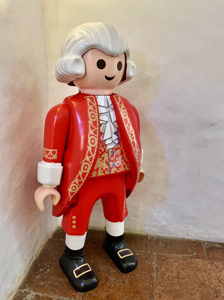 A statue in side the Mozart Birthplace Museum. From Salzburg, Austria.