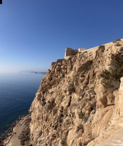 Castillo de San Juan de las águilas, perched atop the rocks