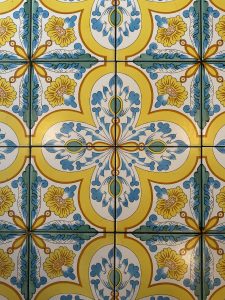 View larger photo: A decorative tile floor in Turin, Italy.