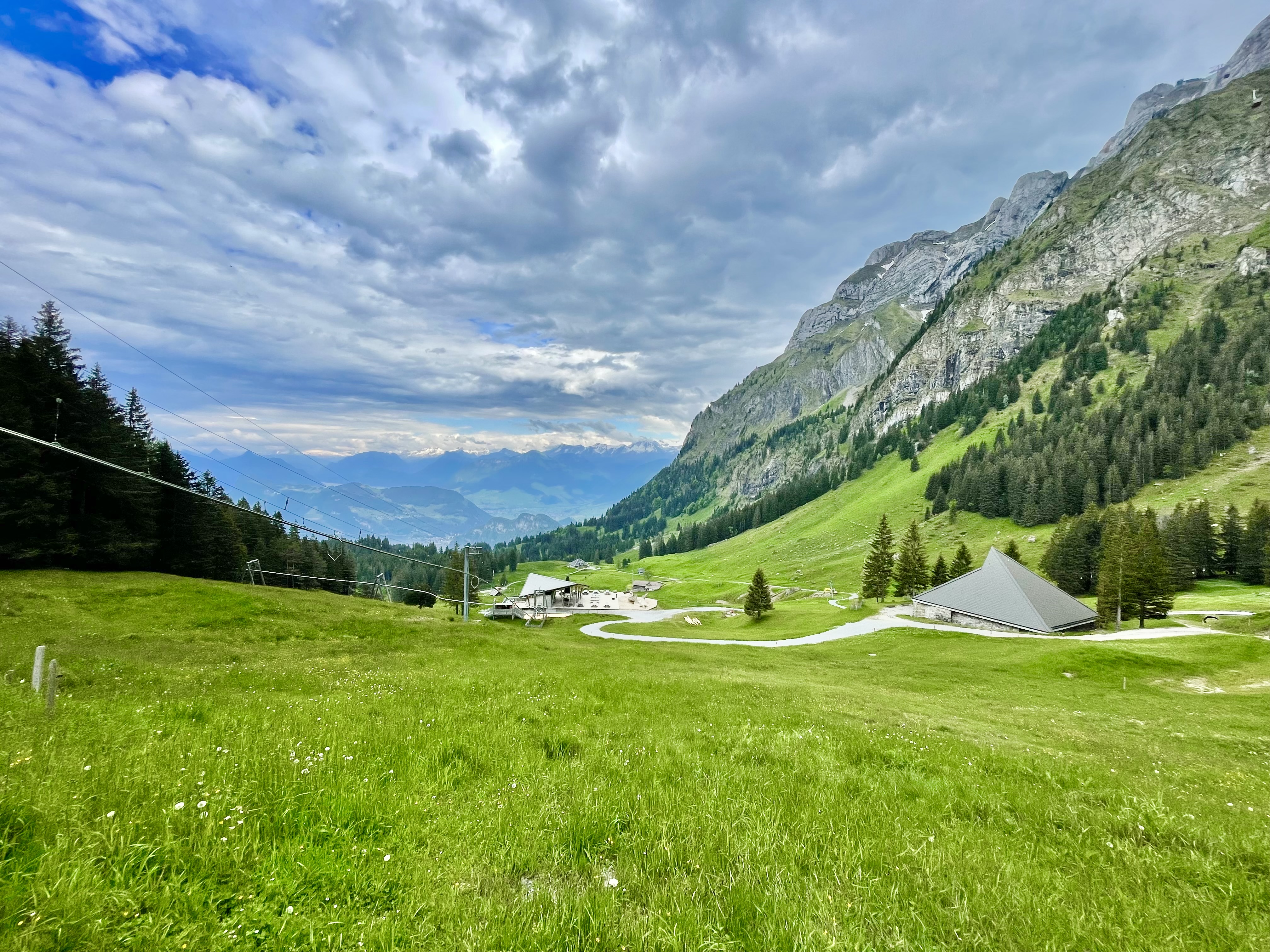 Long view of Hergiswil valley. From Fr?kmüntegg, Switzerland