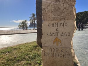 Camino de Santiago, milestone in Benidorm