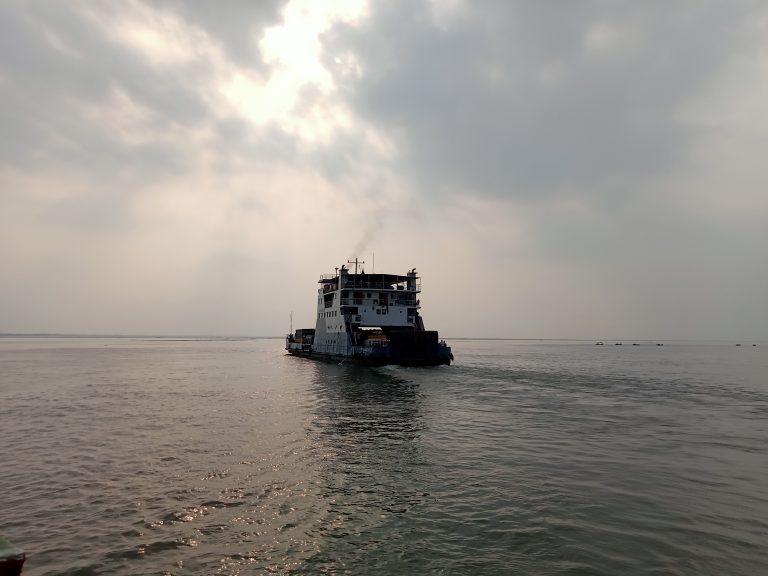 A ferry on the Padma river, Bangladesh