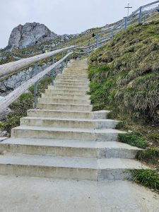 View larger photo: Steps for hiking to the peak. From Mount Pilatus, Switzerland.