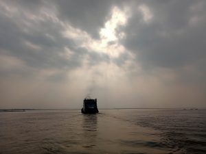 A ferry on Padma river, Bangladesh