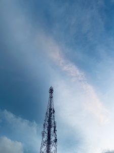 Radio tower and sky