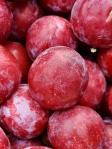 View larger photo: Close up of sweet red plum fruits. A morning click from KR Market, Bengaluru, Karnataka.