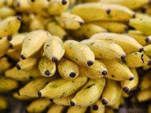 View larger photo: Small yellowish bananas for sale. From the streets of Bengaluru, Karnataka.